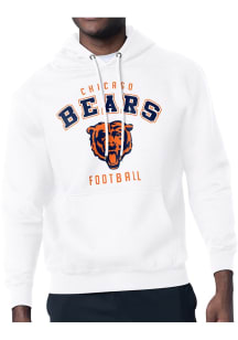 Starter Chicago Bears Mens White Logo Long Sleeve Hoodie
