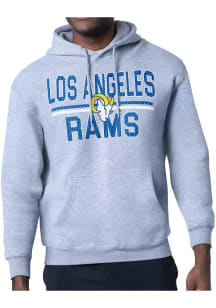 Starter Los Angeles Rams Mens Grey Mesh Logo Long Sleeve Hoodie