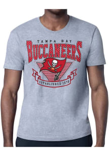 Starter Tampa Bay Buccaneers Grey Mesh 80s Logo Short Sleeve T Shirt