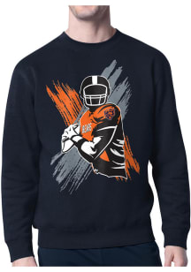 Starter Chicago Bears Mens Navy Blue Player Long Sleeve Crew Sweatshirt