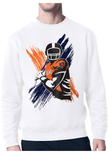 Starter Chicago Bears Mens White Player Long Sleeve Crew Sweatshirt
