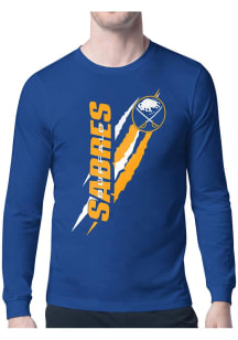 Starter Buffalo Sabres Blue Color Scratch Long Sleeve T Shirt