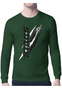 Starter Dallas Stars Green Color Scratch Long Sleeve T Shirt