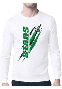 Starter Dallas Stars White Color Scratch Long Sleeve T Shirt