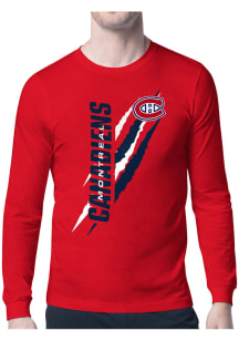 Starter Montreal Canadiens Red Color Scratch Long Sleeve T Shirt