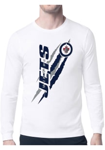 Starter Winnipeg Jets White Color Scratch Long Sleeve T Shirt