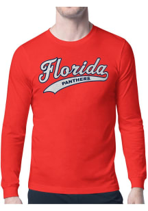 Starter Florida Panthers Red Tailsweep Long Sleeve T Shirt