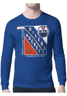 Starter Edmonton Oilers Blue Shield Long Sleeve T Shirt