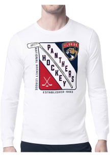 Starter Florida Panthers White Shield Long Sleeve T Shirt