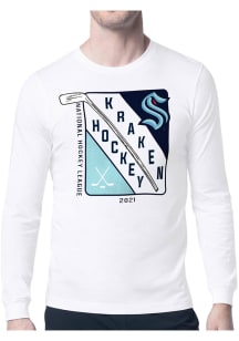 Starter Seattle Kraken White Shield Long Sleeve T Shirt