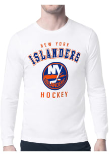Starter New York Islanders White Logo Long Sleeve T Shirt