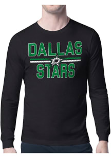Starter Dallas Stars Black Mesh Logo Long Sleeve T Shirt