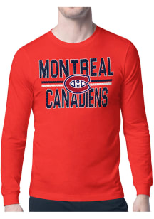 Starter Montreal Canadiens Red Mesh Logo Long Sleeve T Shirt