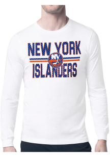 Starter New York Islanders White Mesh Logo Long Sleeve T Shirt