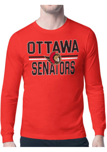 Starter Ottawa Senators Red Mesh Logo Long Sleeve T Shirt