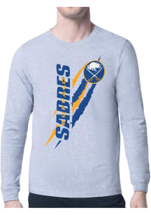 Starter Buffalo Sabres Grey Color Scratch Long Sleeve T Shirt