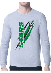 Starter Dallas Stars Grey Color Scratch Long Sleeve T Shirt