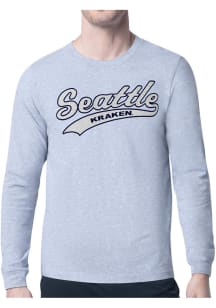 Starter Seattle Kraken Grey Tailsweep Long Sleeve T Shirt