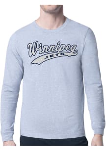 Starter Winnipeg Jets Grey Tailsweep Long Sleeve T Shirt