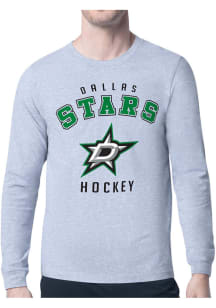 Starter Dallas Stars Grey Logo Long Sleeve T Shirt