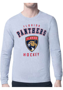 Starter Florida Panthers Grey Logo Long Sleeve T Shirt