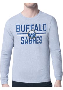 Starter Buffalo Sabres Grey Mesh Logo Long Sleeve T Shirt