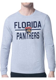 Starter Florida Panthers Grey Mesh Logo Long Sleeve T Shirt
