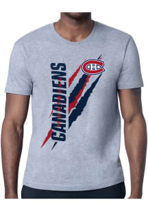 Starter Montreal Canadiens Grey Color Scratch Short Sleeve T Shirt