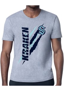 Starter Seattle Kraken Grey Color Scratch Short Sleeve T Shirt