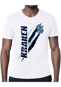 Starter Seattle Kraken White Color Scratch Short Sleeve T Shirt
