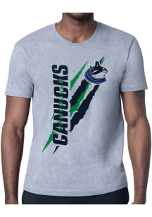 Starter Vancouver Canucks Grey Color Scratch Short Sleeve T Shirt