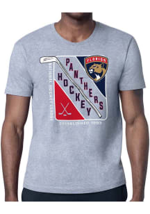 Starter Florida Panthers Grey Shield Short Sleeve T Shirt