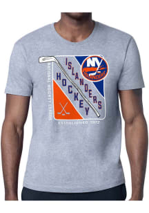 Starter New York Islanders Grey Shield Short Sleeve T Shirt