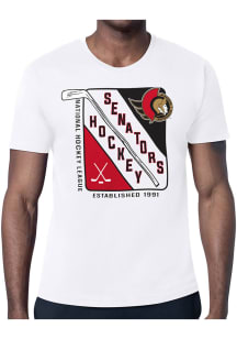 Starter Ottawa Senators White Shield Short Sleeve T Shirt