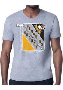 Starter Pittsburgh Penguins Grey Shield Short Sleeve T Shirt