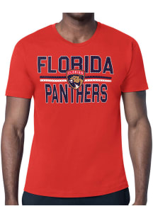 Starter Florida Panthers Red Mesh Logo Short Sleeve T Shirt