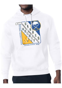 Starter Buffalo Sabres Mens White Shield Long Sleeve Hoodie