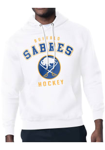 Starter Buffalo Sabres Mens White Logo Long Sleeve Hoodie