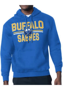 Starter Buffalo Sabres Mens Blue Mesh Logo Long Sleeve Hoodie