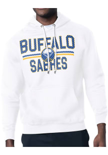 Starter Buffalo Sabres Mens White Mesh Logo Long Sleeve Hoodie