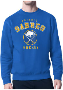 Starter Buffalo Sabres Mens Blue Logo Long Sleeve Crew Sweatshirt