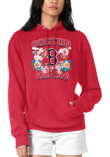 4Her Boston Red Sox Womens Red Flowers Hooded Sweatshirt