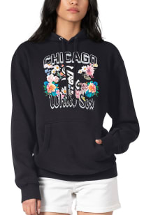 4Her Chicago White Sox Womens Black Flowers Hooded Sweatshirt
