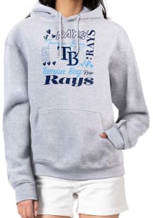 4Her Tampa Bay Rays Womens Grey Collage Hooded Sweatshirt