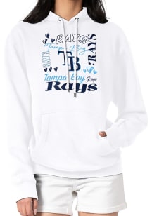 4Her Tampa Bay Rays Womens White Collage Hooded Sweatshirt