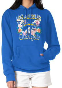 4Her Los Angeles Chargers Womens Blue Flowers Hooded Sweatshirt