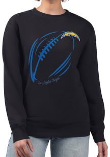 4Her Los Angeles Chargers Womens Black Subtle Football Crew Sweatshirt