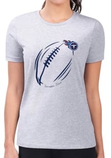 4Her Tennessee Titans Womens Grey Subtle Football Fitted Short Sleeve T-Shirt