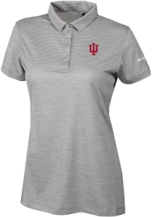 Columbia Indiana Hoosiers Womens Grey Heat Seal Set II Short Sleeve Polo Shirt