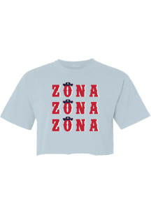 Summit Sportswear Arizona Wildcats Womens Light Blue Zona Short Sleeve T-Shirt